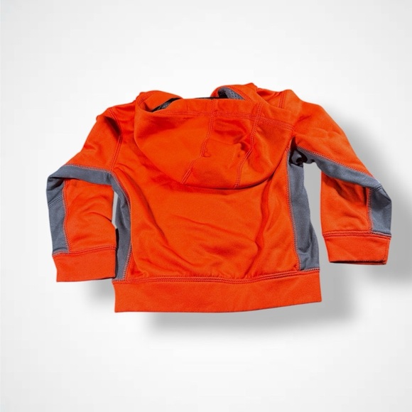 Nike Bright Orange and Gray Zip-Up Hoodie - Picture 4 of 7